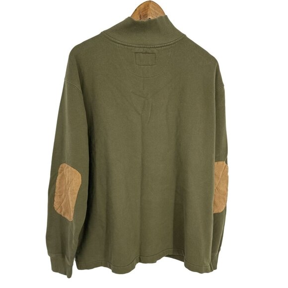 Woolly Dry Goods 1/4 Zip Long Sleeve Elbow Patches Sweatshirt Size XL - Picture 2 of 7